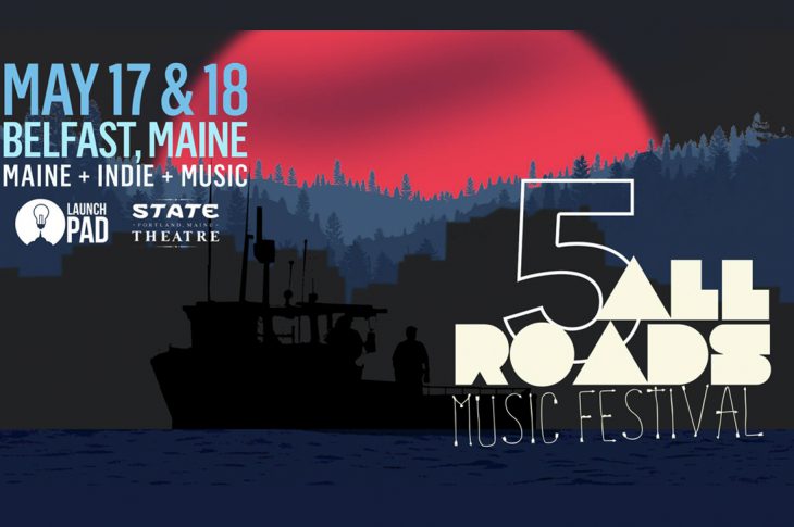 Picture of boat with all roads music festival logo