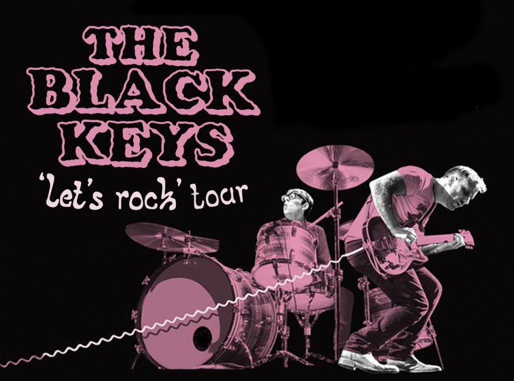 Black Keys tour image. Illustration of the black keys performing