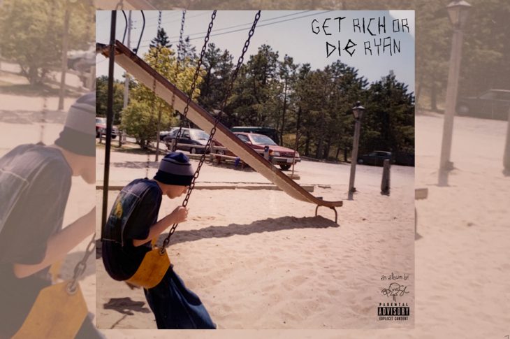 artwork of Get Rich or Die Ryan. A young Spose on a swingset