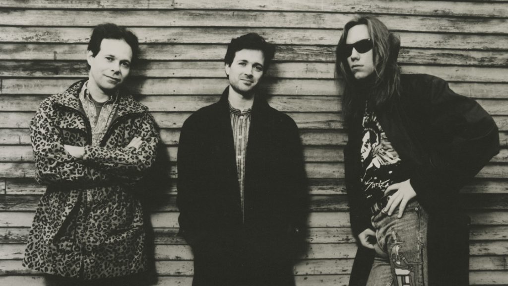 black & white photo of members of Violent Femmes taken in 1991 by Howard Rosenberg