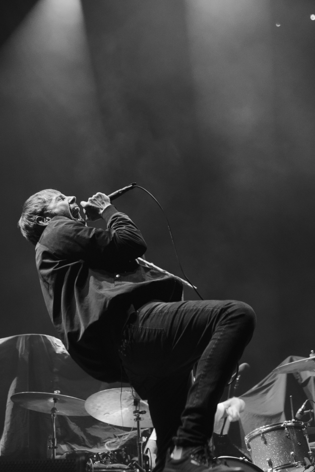 Geoff Rickly of Thursday performing live at the TD Garden. Photo by Emma Egan