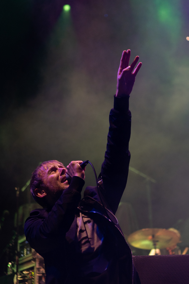Geoff Rickly of Thursday performing live at the TD Garden. Photo by Emma Egan