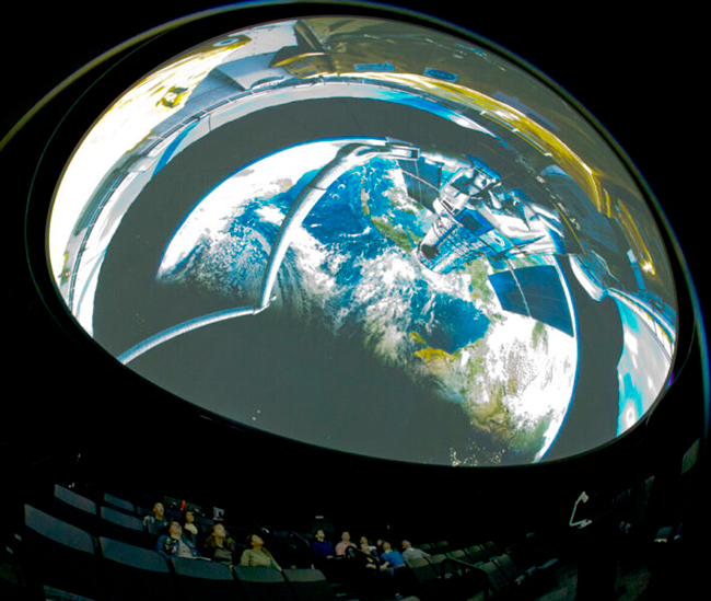 School presentation at Jordan Planetarium. Pic courtesy of Versant Power Astronomy Center.