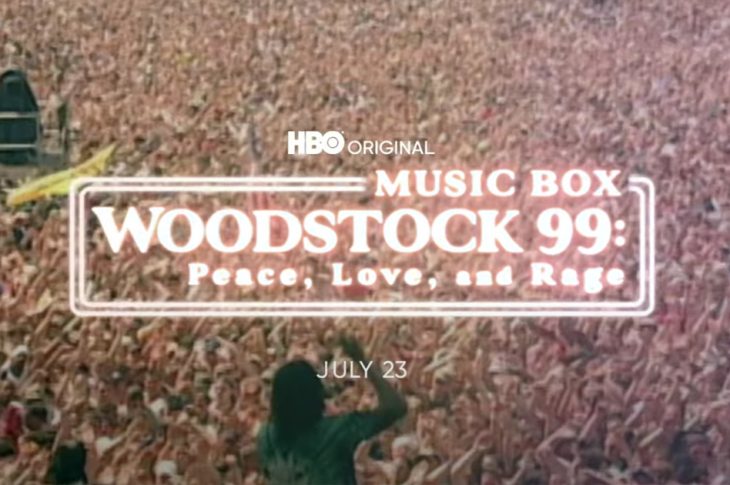 title card for Woodstock 99: Peace, Love, and Rage
