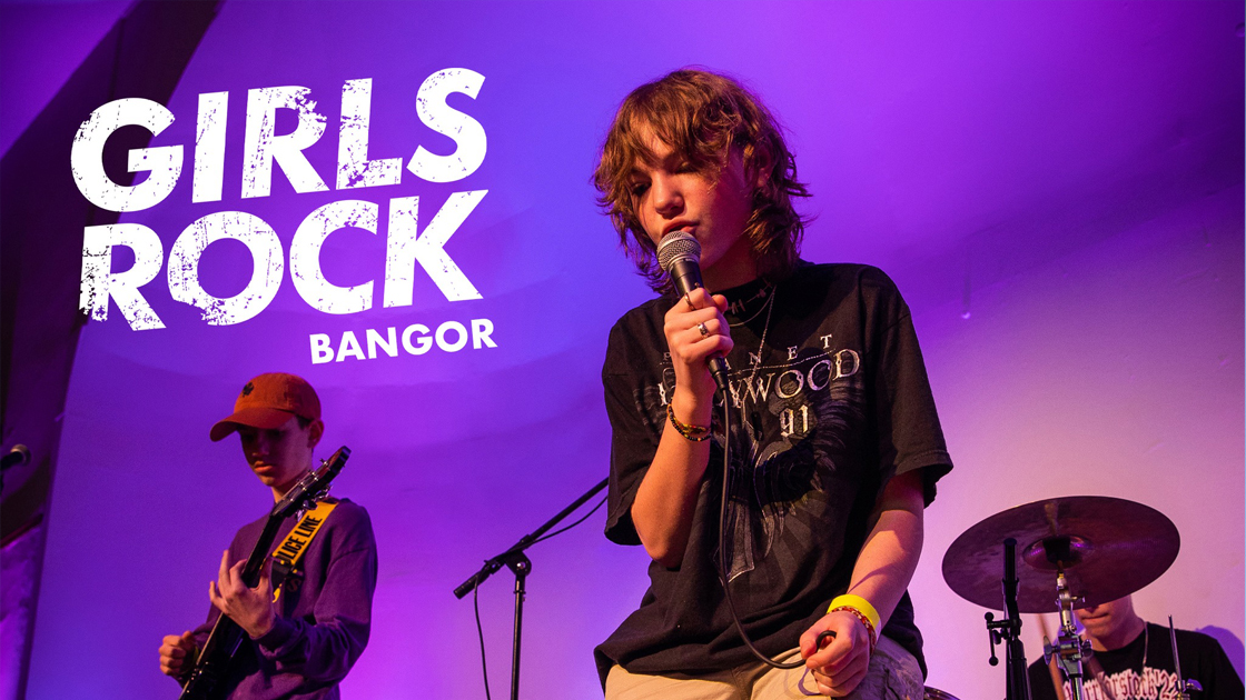Photo of band performing at Girls Rock Bangor
