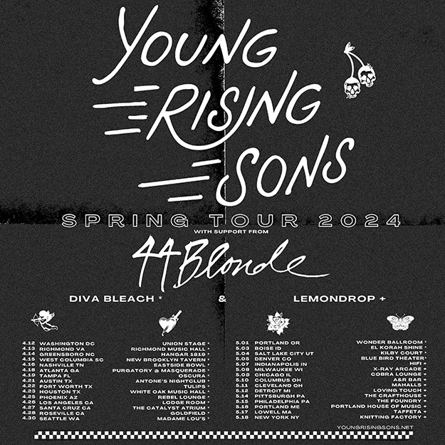Young Rising Sons spring 2024 tour poster