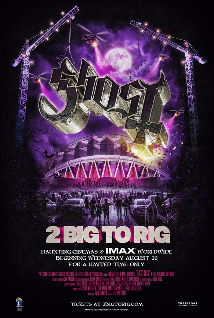 Post for Ghost concert film "2 BIG TO RIG"
