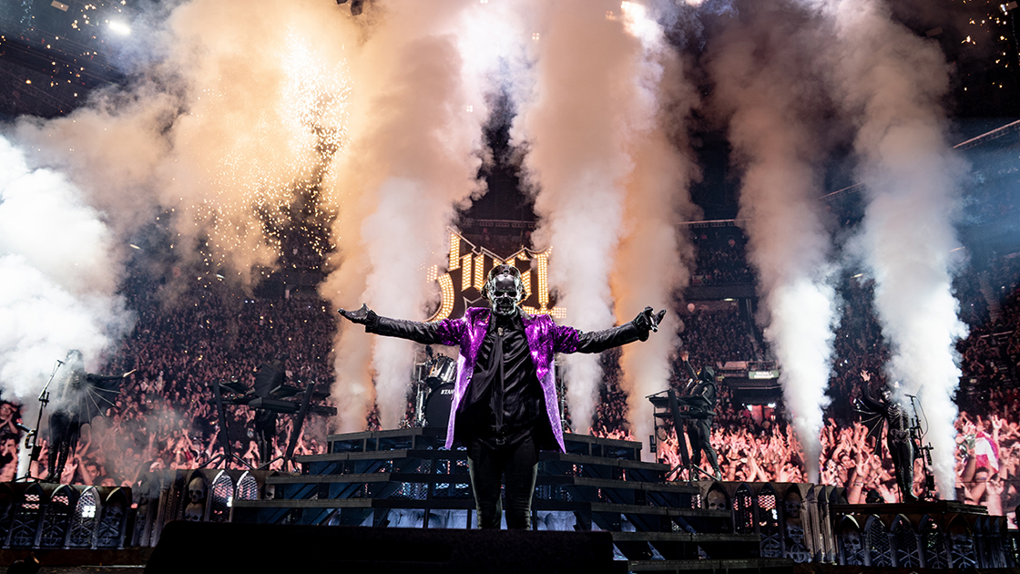 photo of concert by the band Ghost